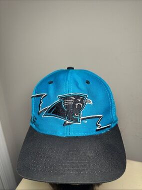 LOGO 7 Panthers Teal and Black Snapback Hat with Embroidered Logo
